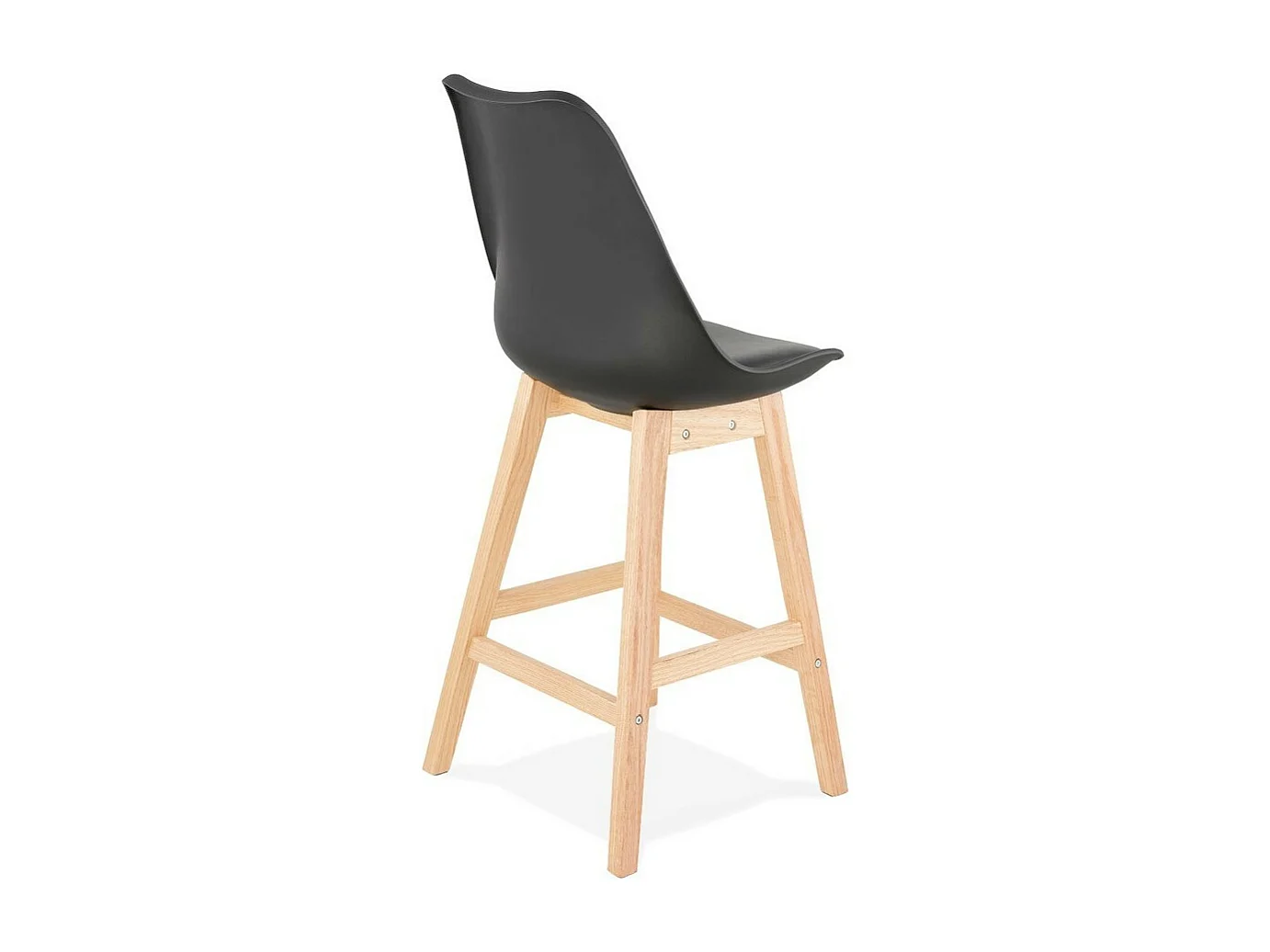 Tabouret de Bar Scandinave "Elise" 102cm Noir