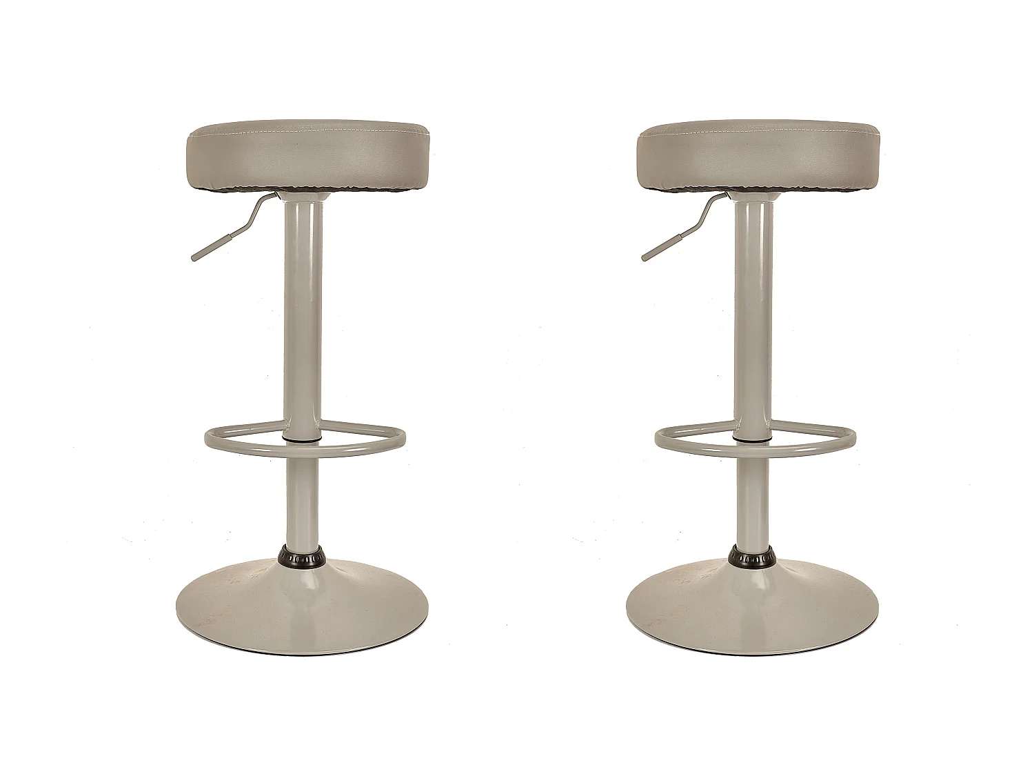 Tabouret De Bar Reglable Mumford Gris - Lot De 2 Gris