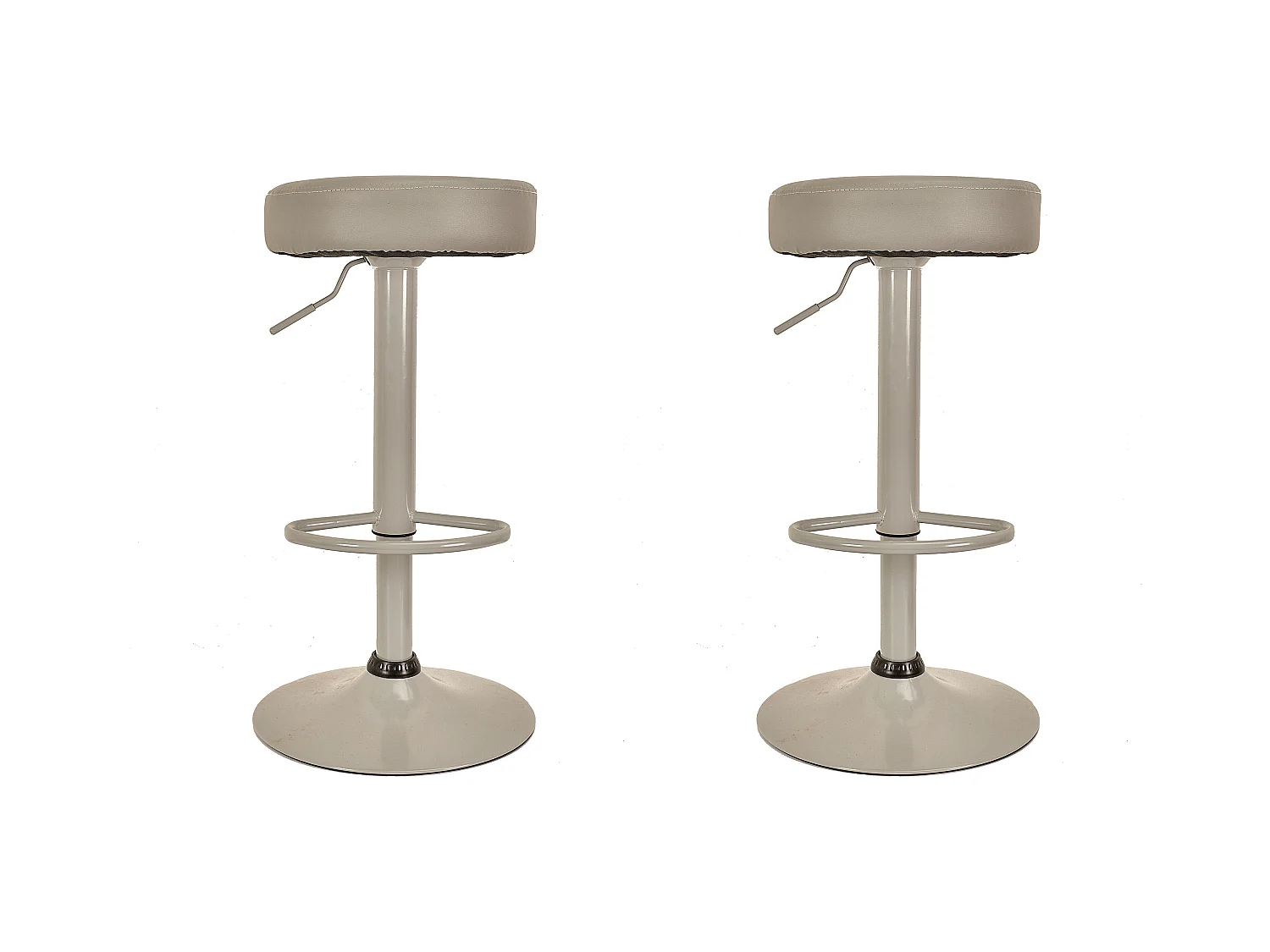 Tabouret De Bar Reglable Mumford Gris - Lot De 2 Gris