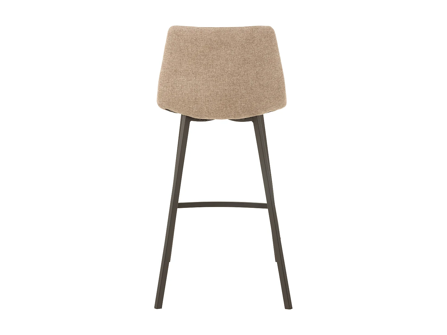 Silla de bar Stephy de metal beige L 47 cm