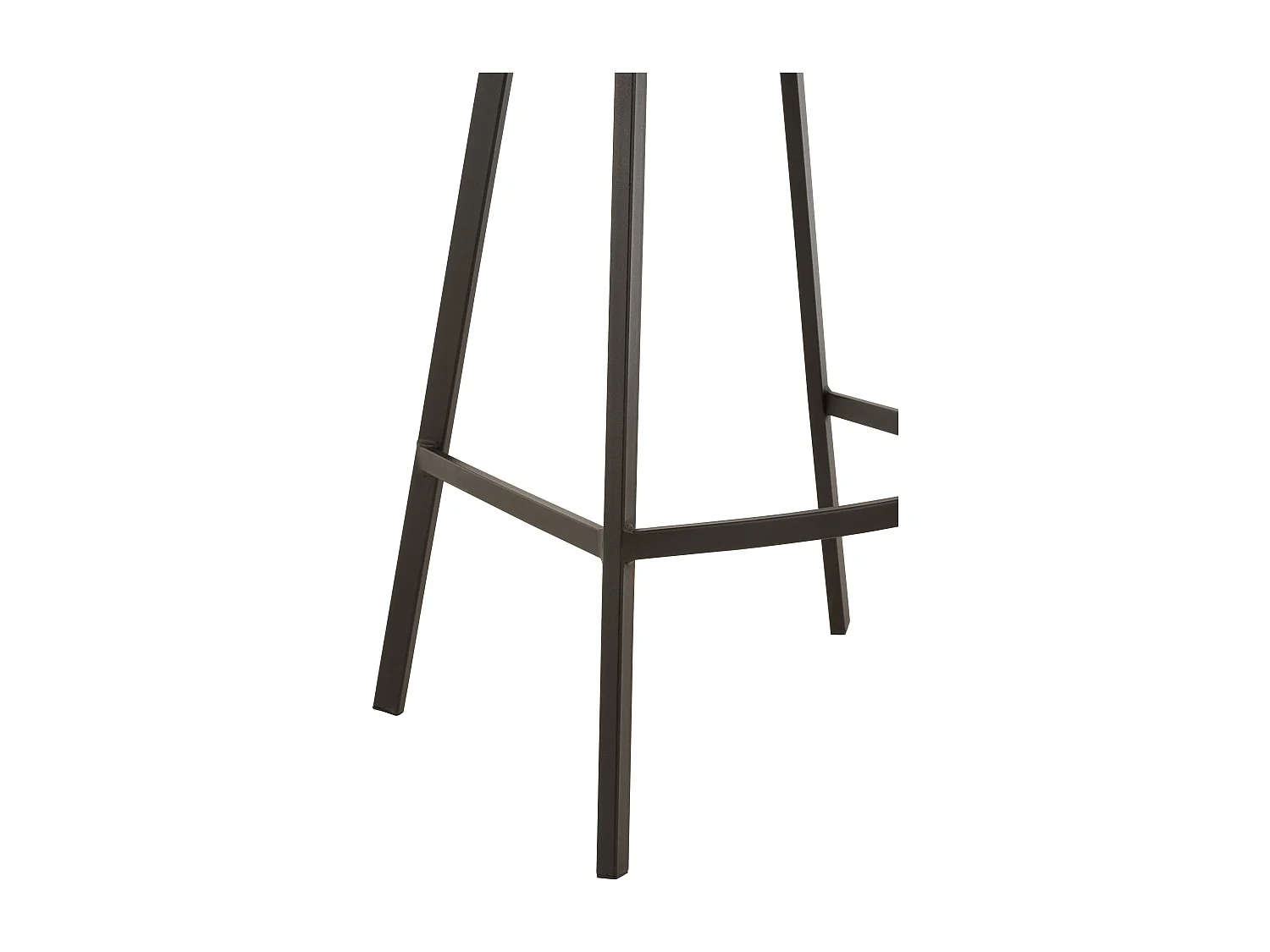Silla de bar Stephy de metal beige L 47 cm