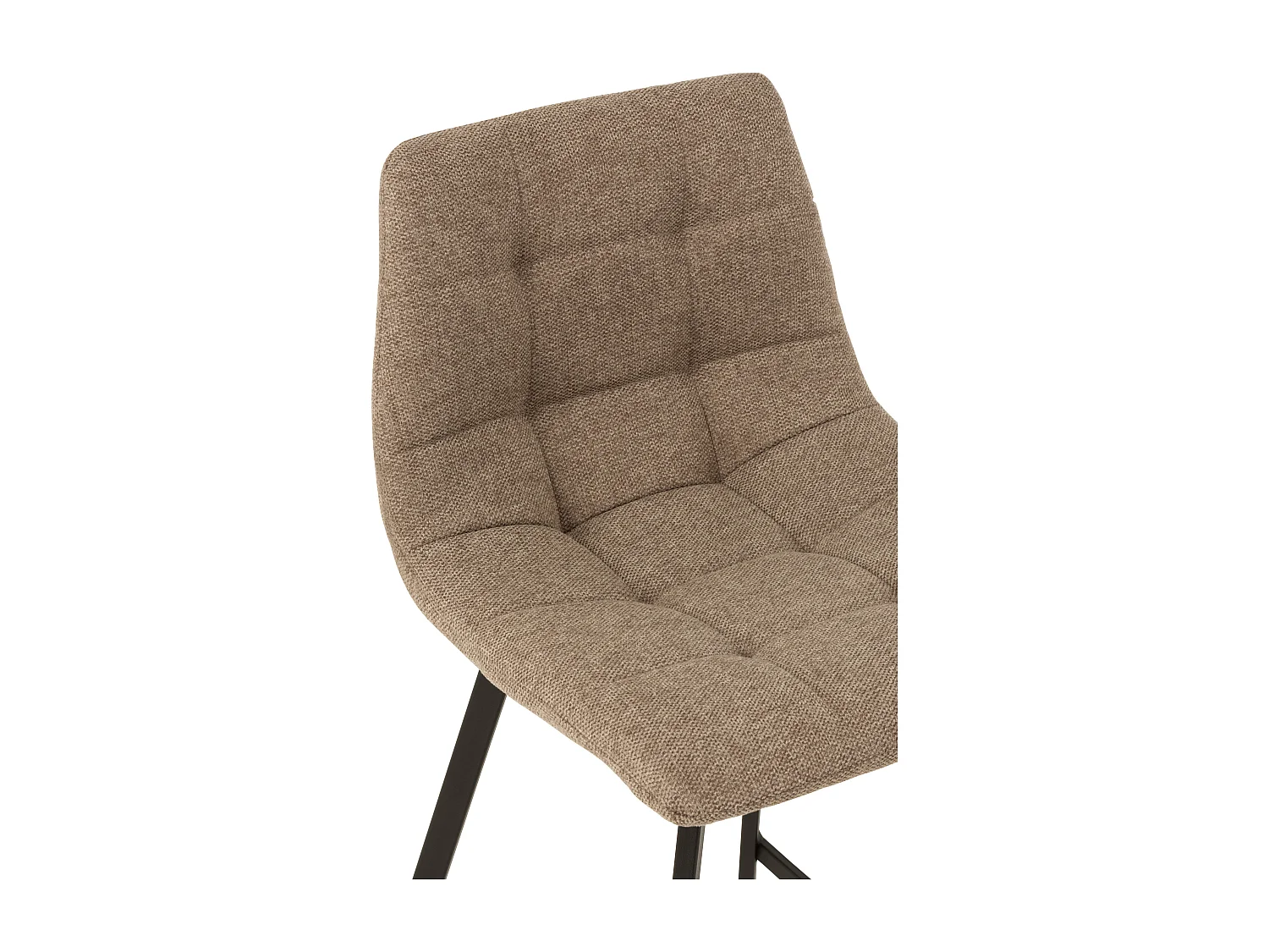 Silla de bar Stephy de metal beige L 47 cm