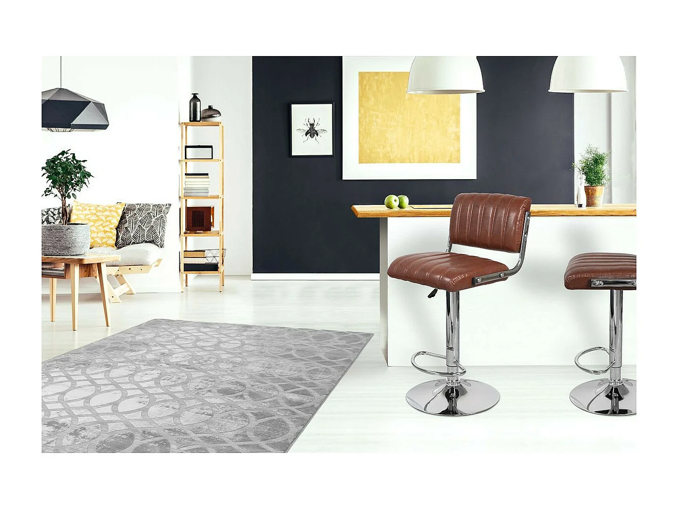 Lot de 2 Chaises de Bar "Midnight" 88-109cm Marron