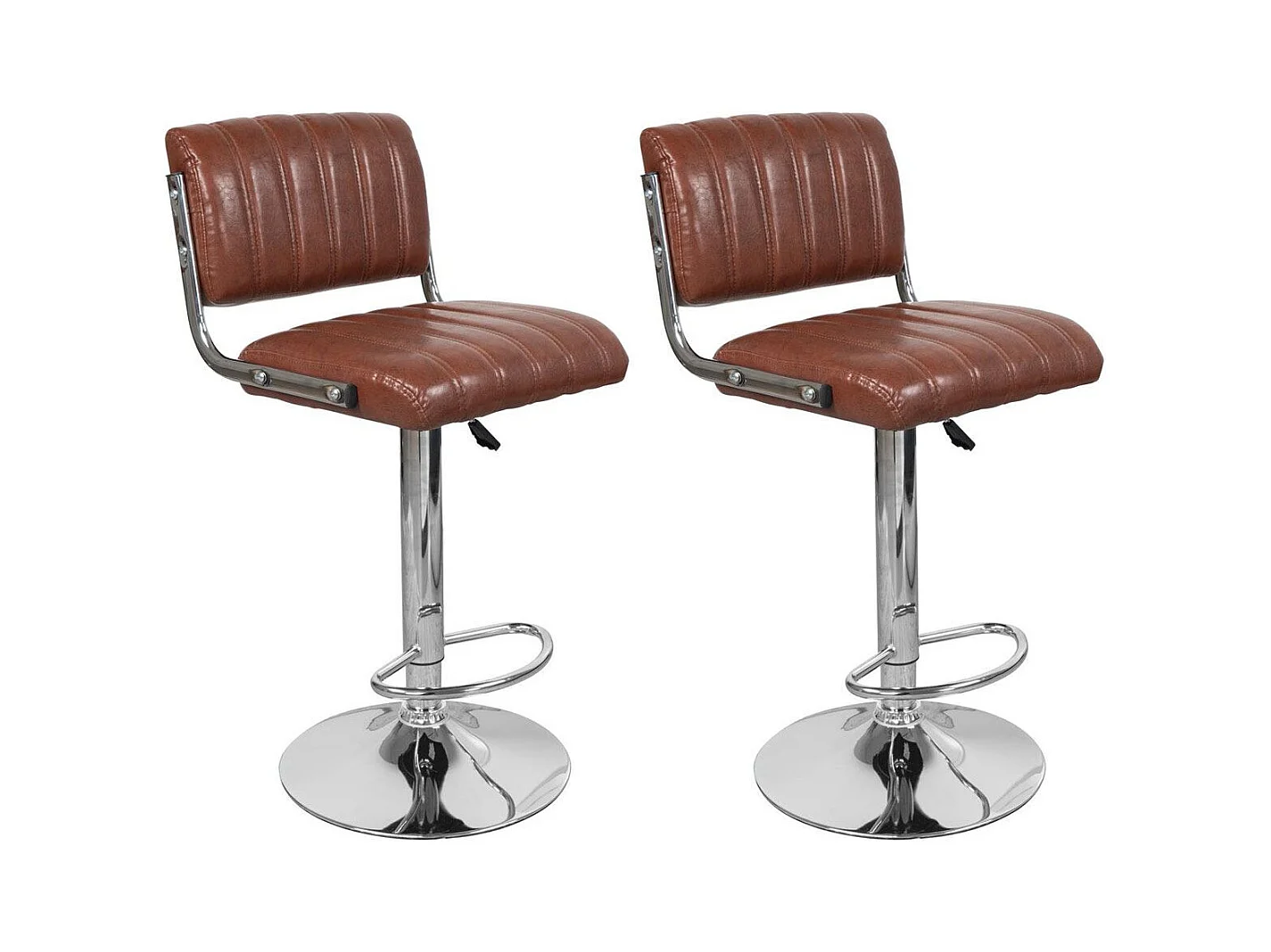 Lot de 2 Chaises de Bar "Midnight" 88-109cm Marron