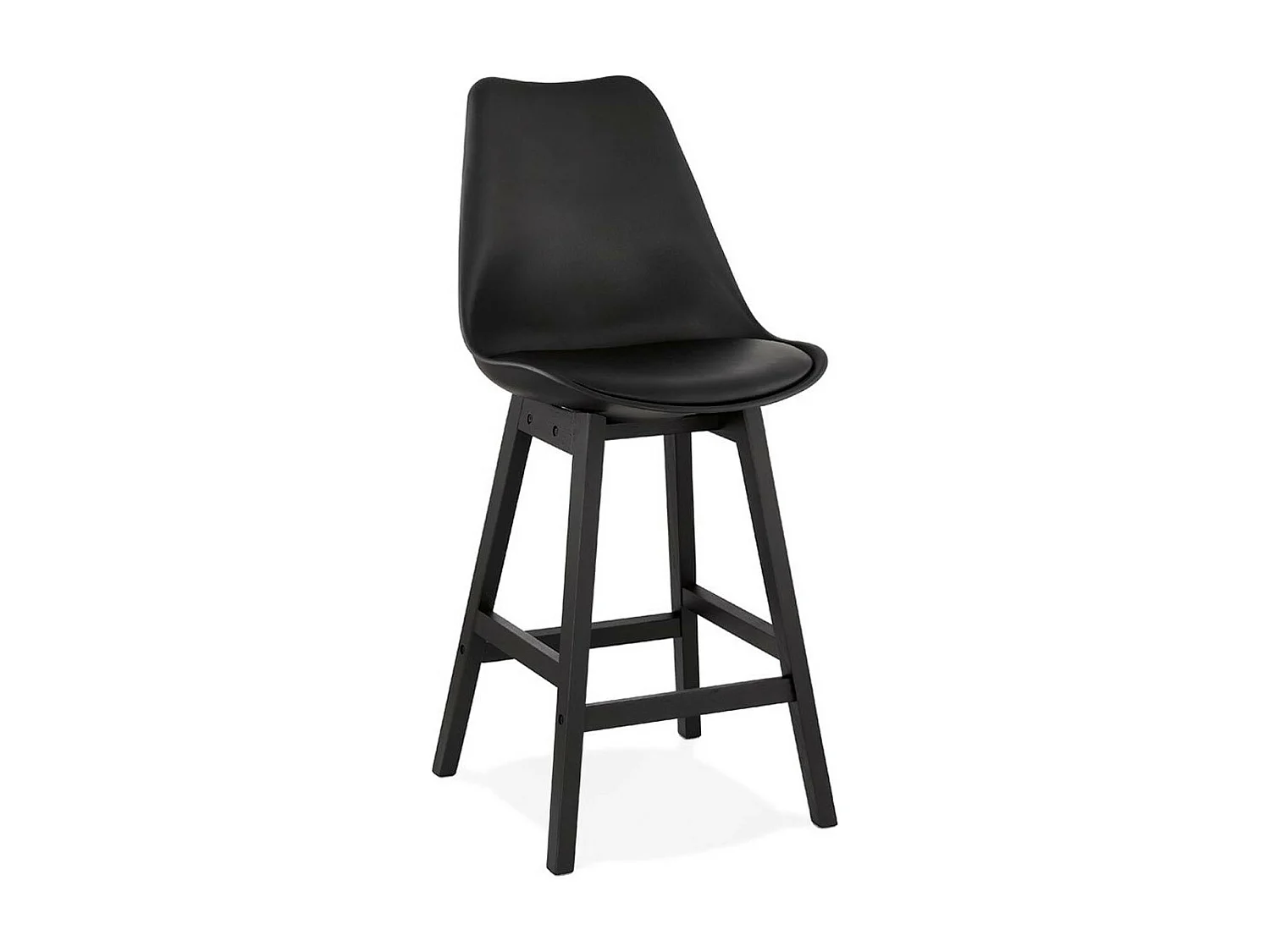 Tabouret de Bar Design "Cabelo" 102cm Noir