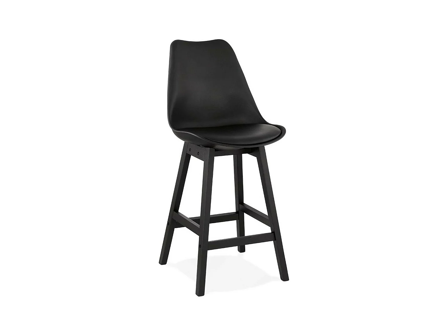 Tabouret de Bar Design "Cabelo" 102cm Noir