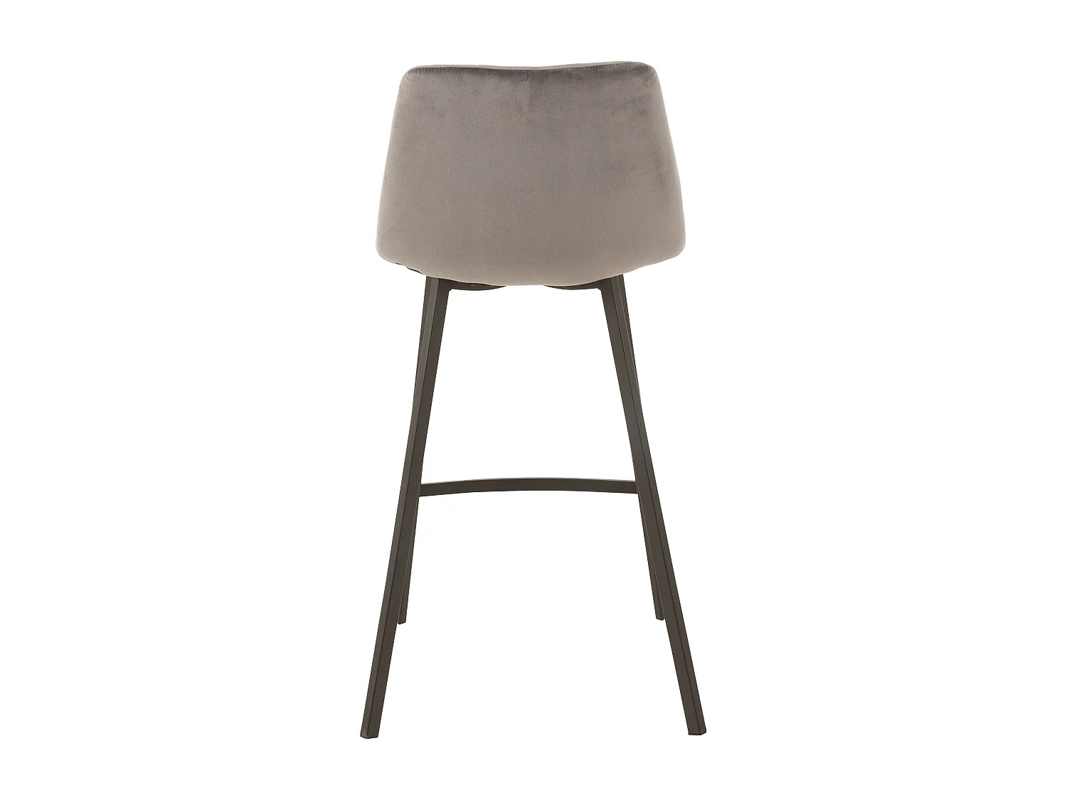 Silla de bar de metal gris Benji L 47 cm