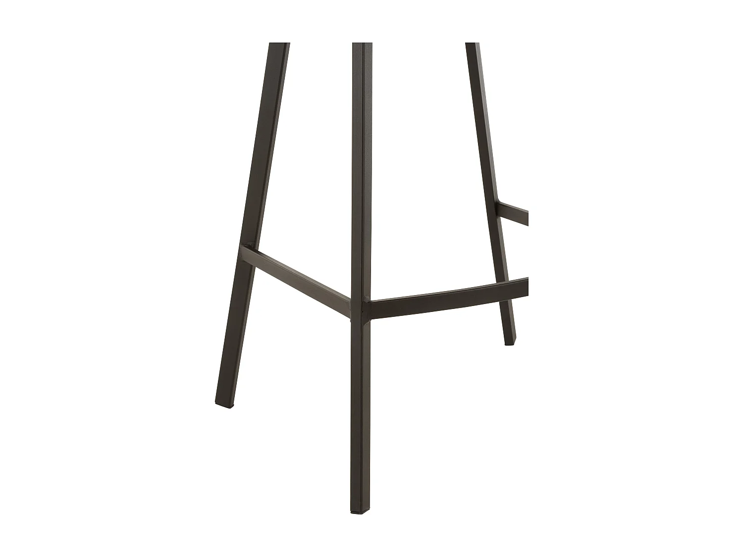Silla de bar de metal gris Benji L 47 cm