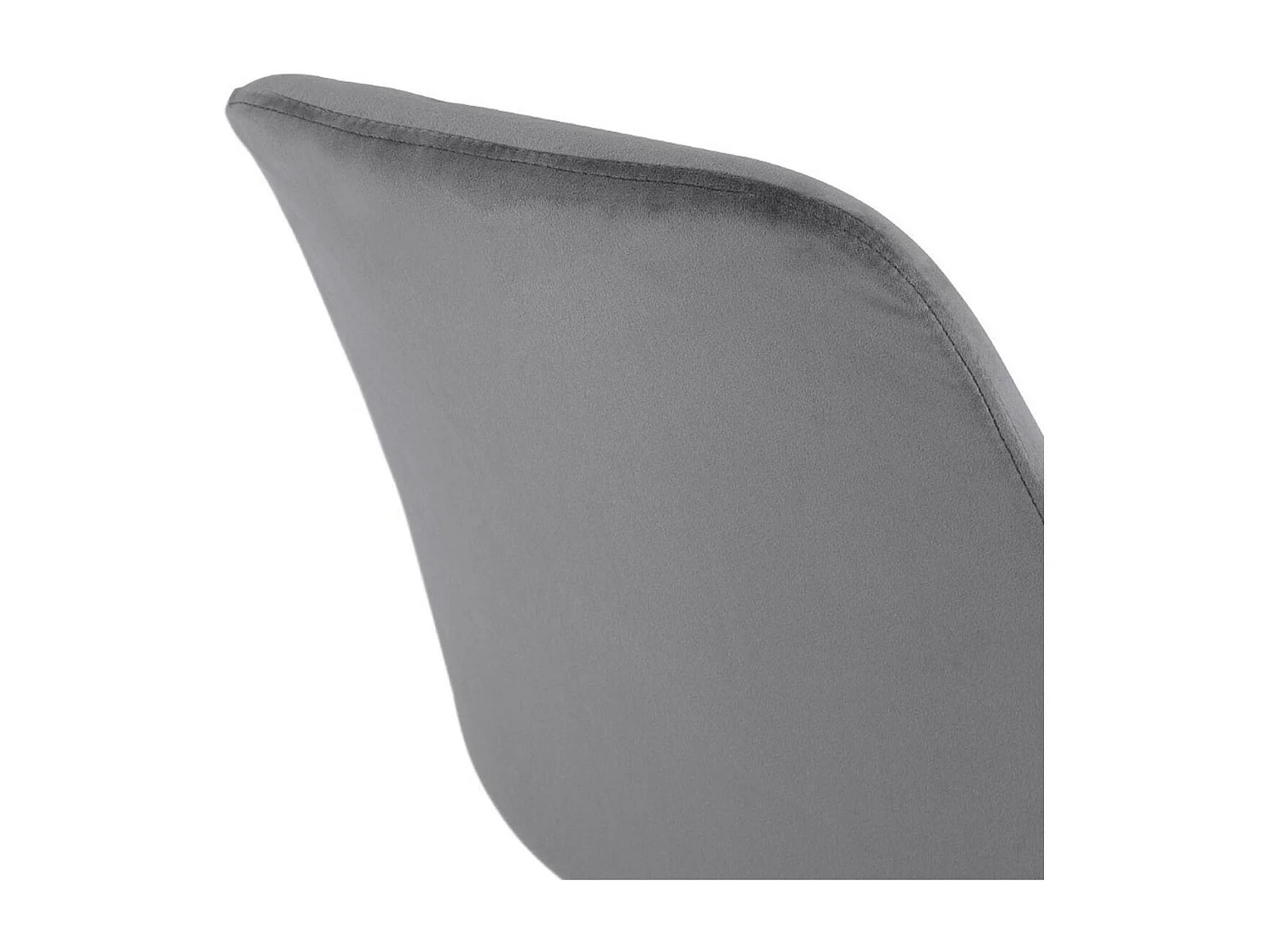 Tabouret de Bar en Velours "Vars" 113cm Gris & Noir