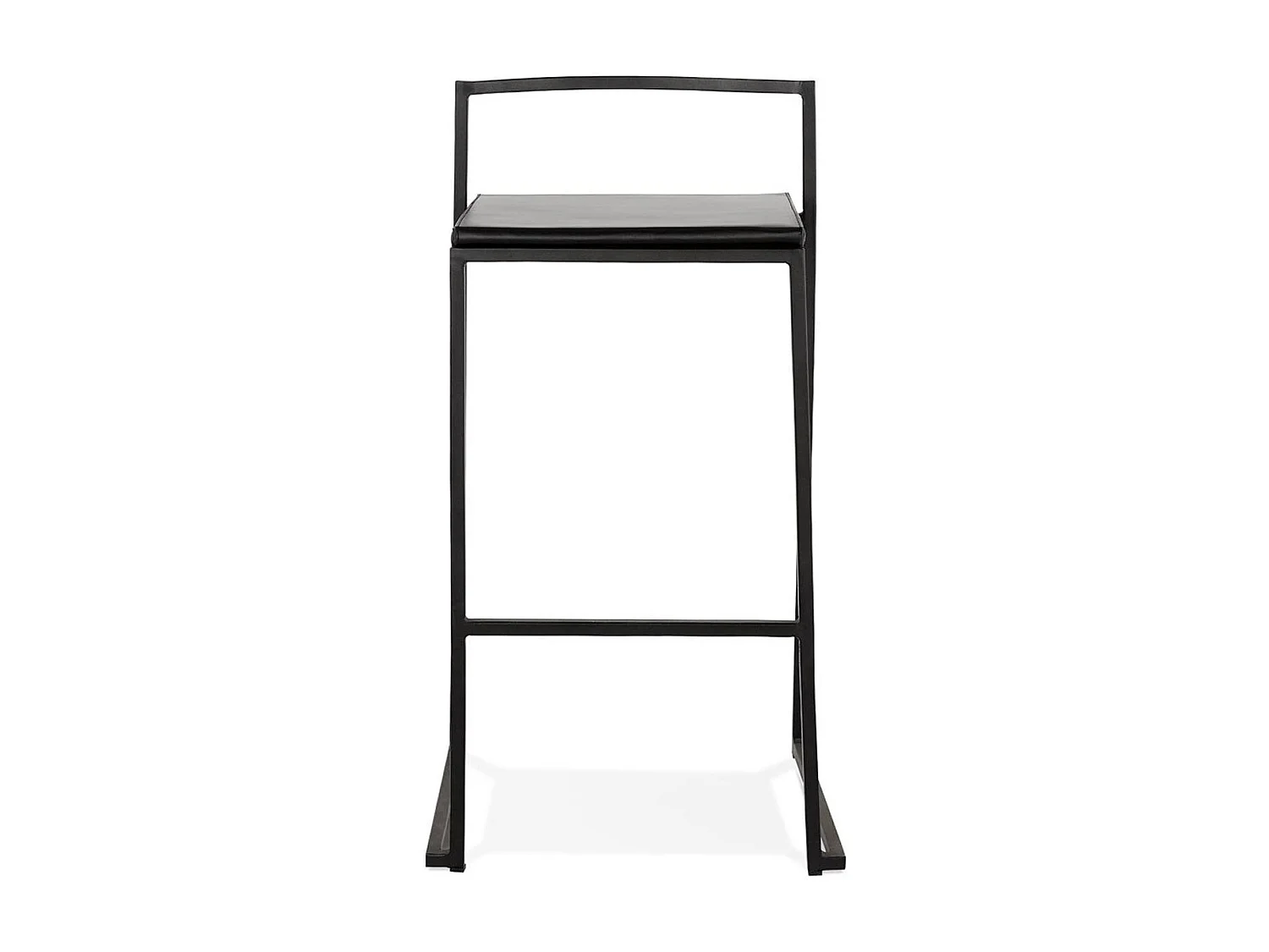 Tabouret de Bar Design Industriel "Line" 76cm Noir