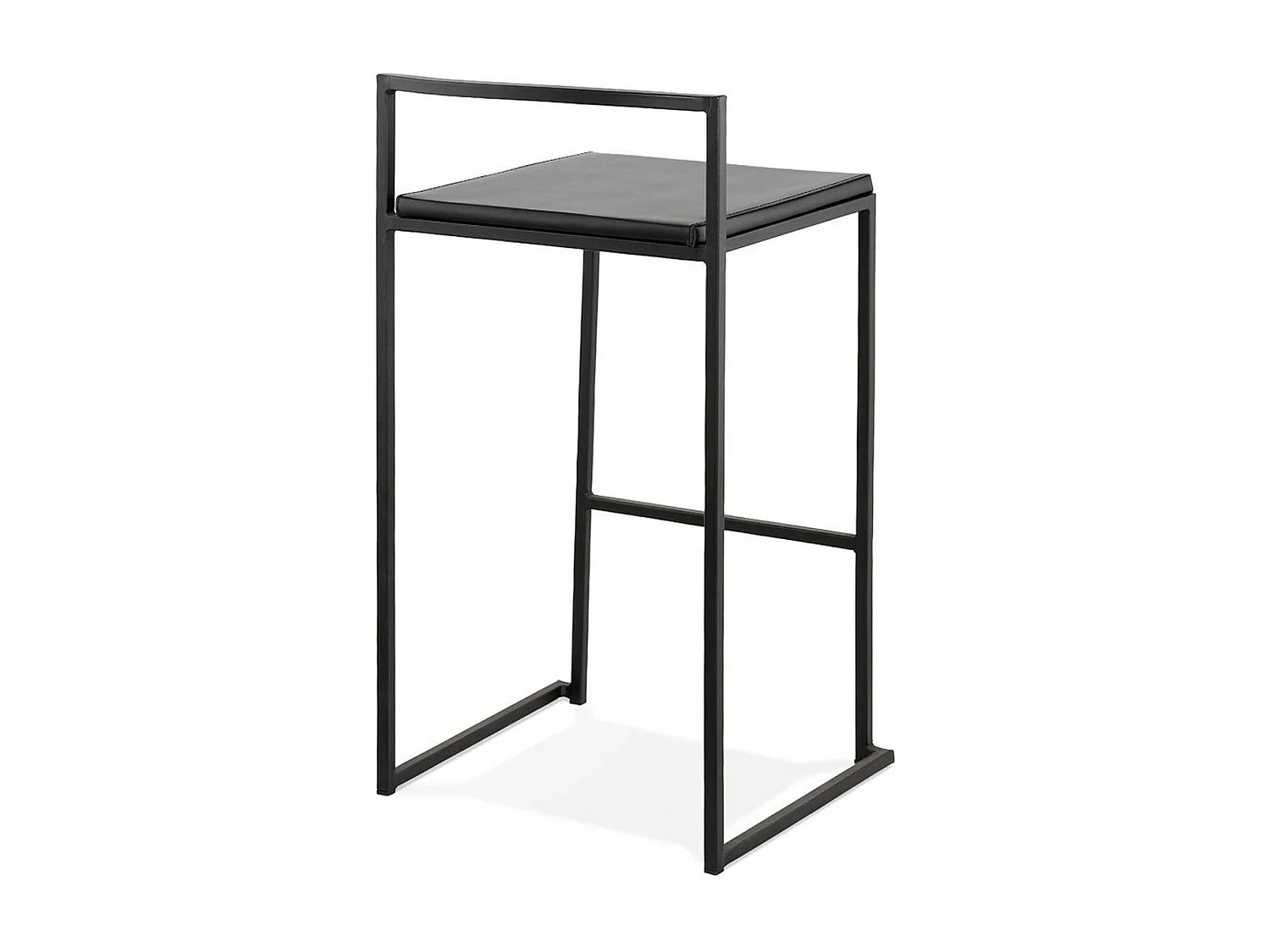 Tabouret de Bar Design Industriel "Line" 76cm Noir