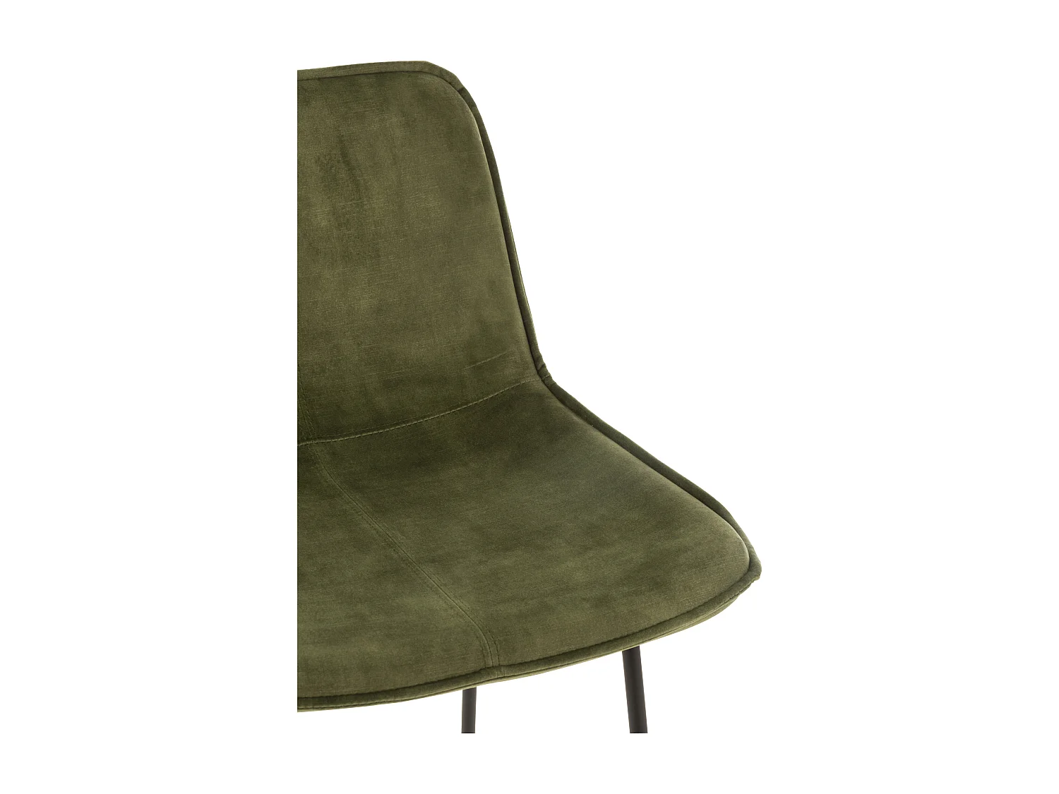 Lauriergroene barstoel van metaal en zachte stof 76,6 cm