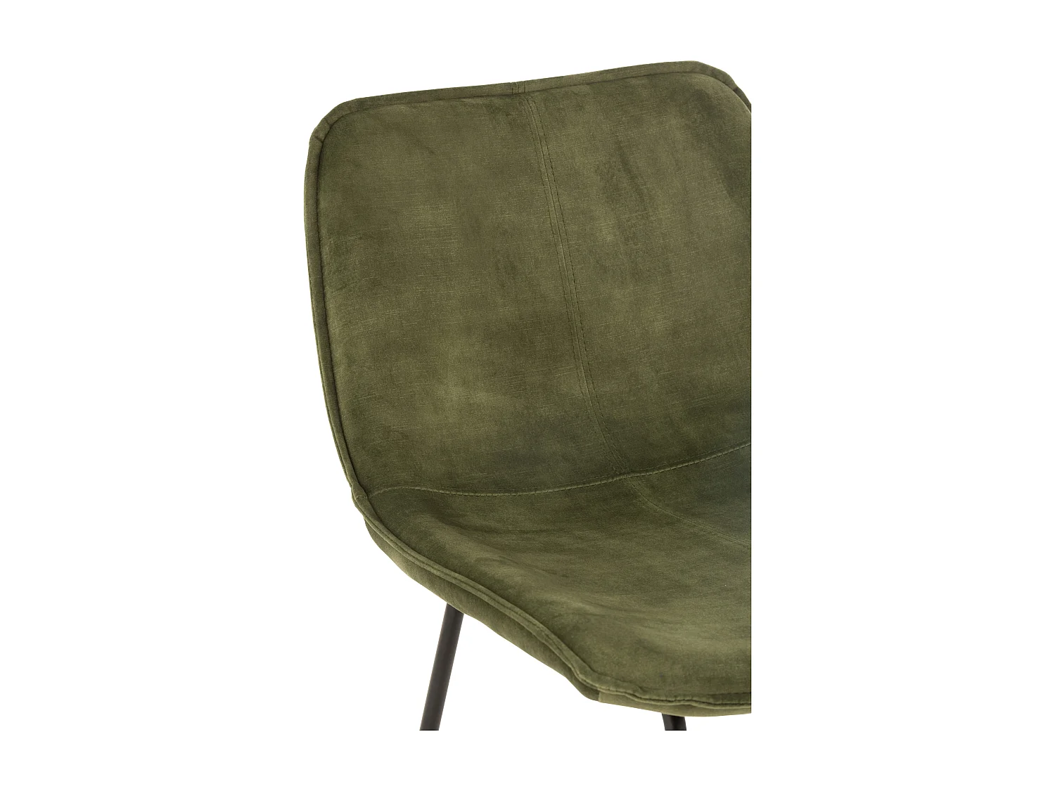 Lauriergroene barstoel van metaal en zachte stof 76,6 cm