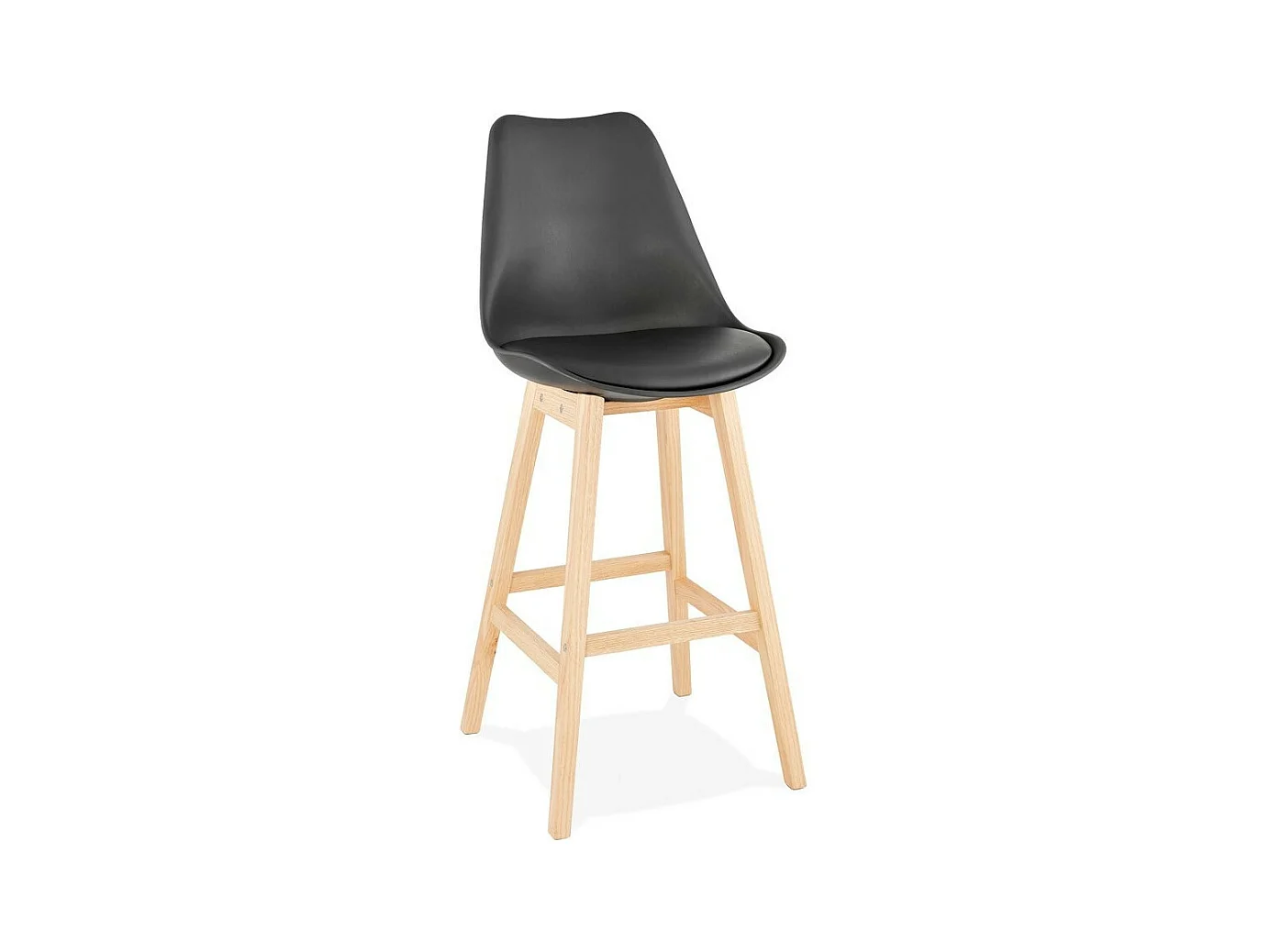 Tabouret de Bar Scandinave "Elise" 112cm Noir