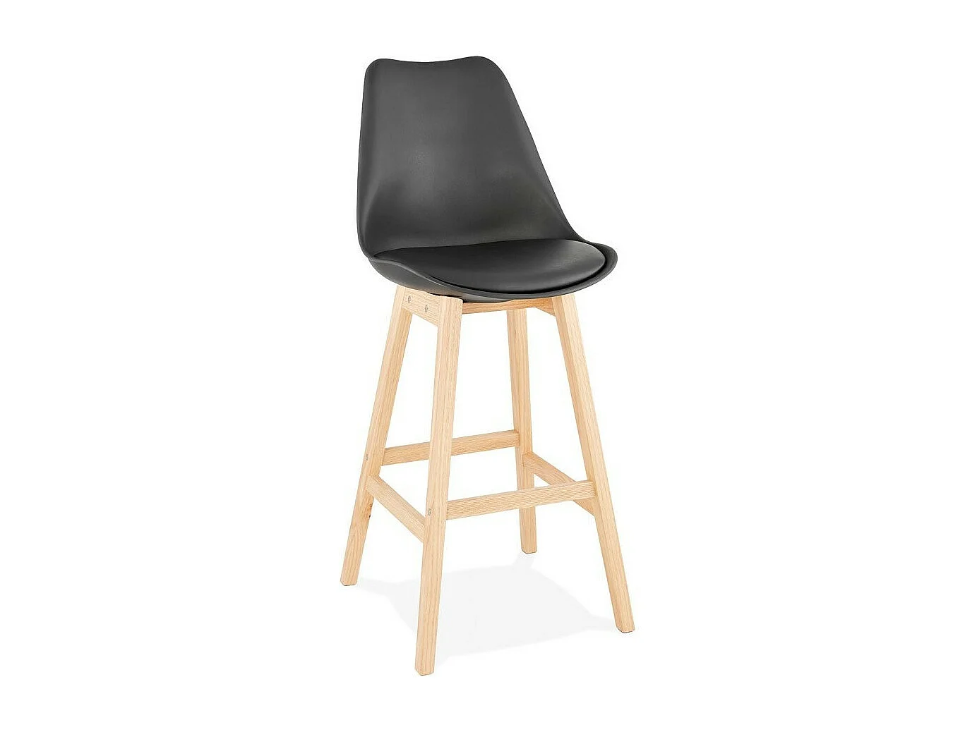 Tabouret de Bar Scandinave "Elise" 112cm Noir