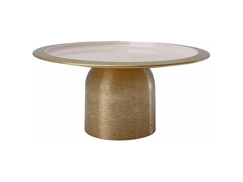 Plat de Présentation Design "Leca" 29cm Or & Rose