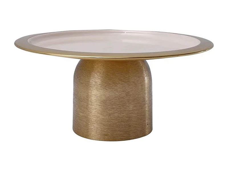 Plat de Présentation Design "Leca" 29cm Or & Rose