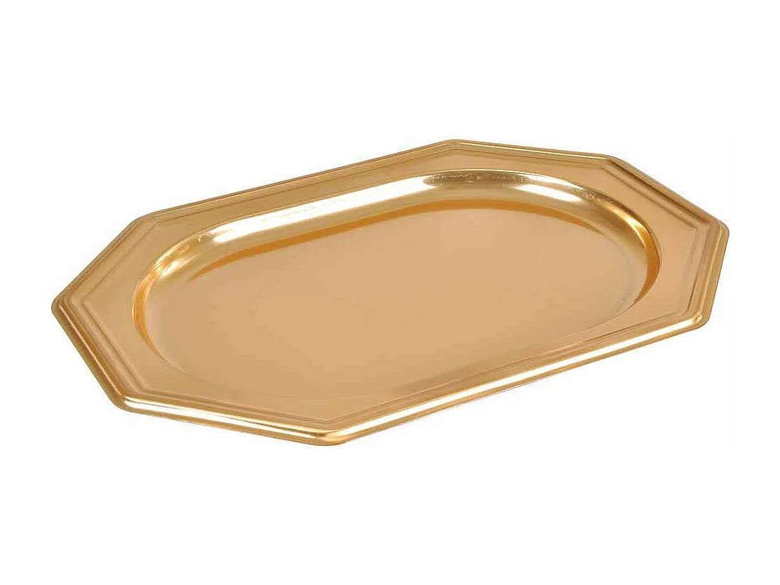 Lot de 2 Plateaux Déco "Octogonaux" 34cm Or