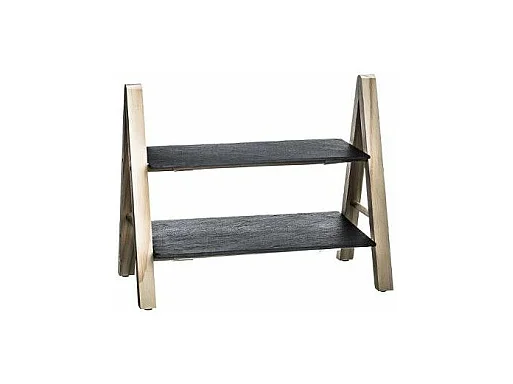 Serviteur À 2 Étages Chevalet "Ardoise" 28cm Noir