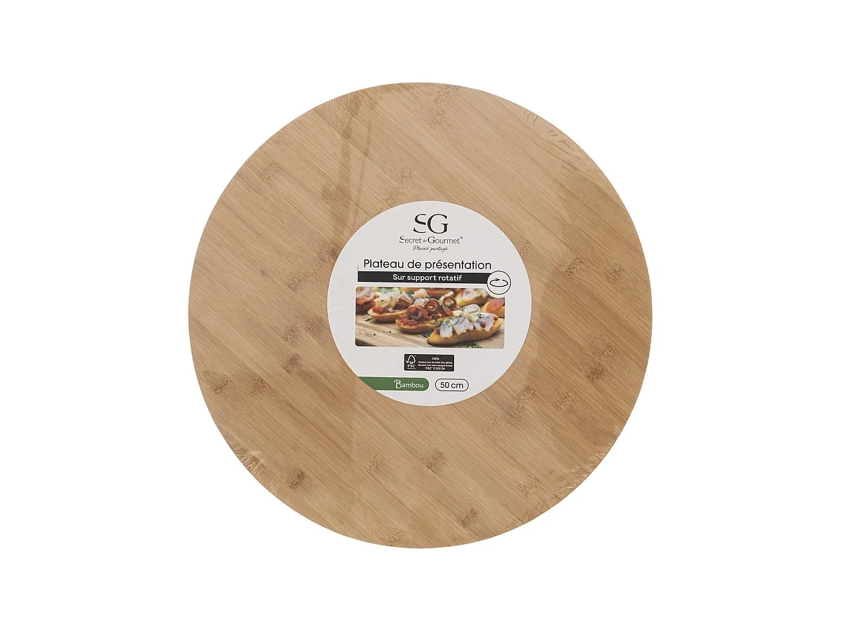 Plateau Tournant "Bambou" 50cm Naturel