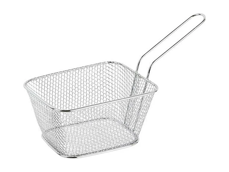 Panier de Présentation "Frites" 19cm Argent