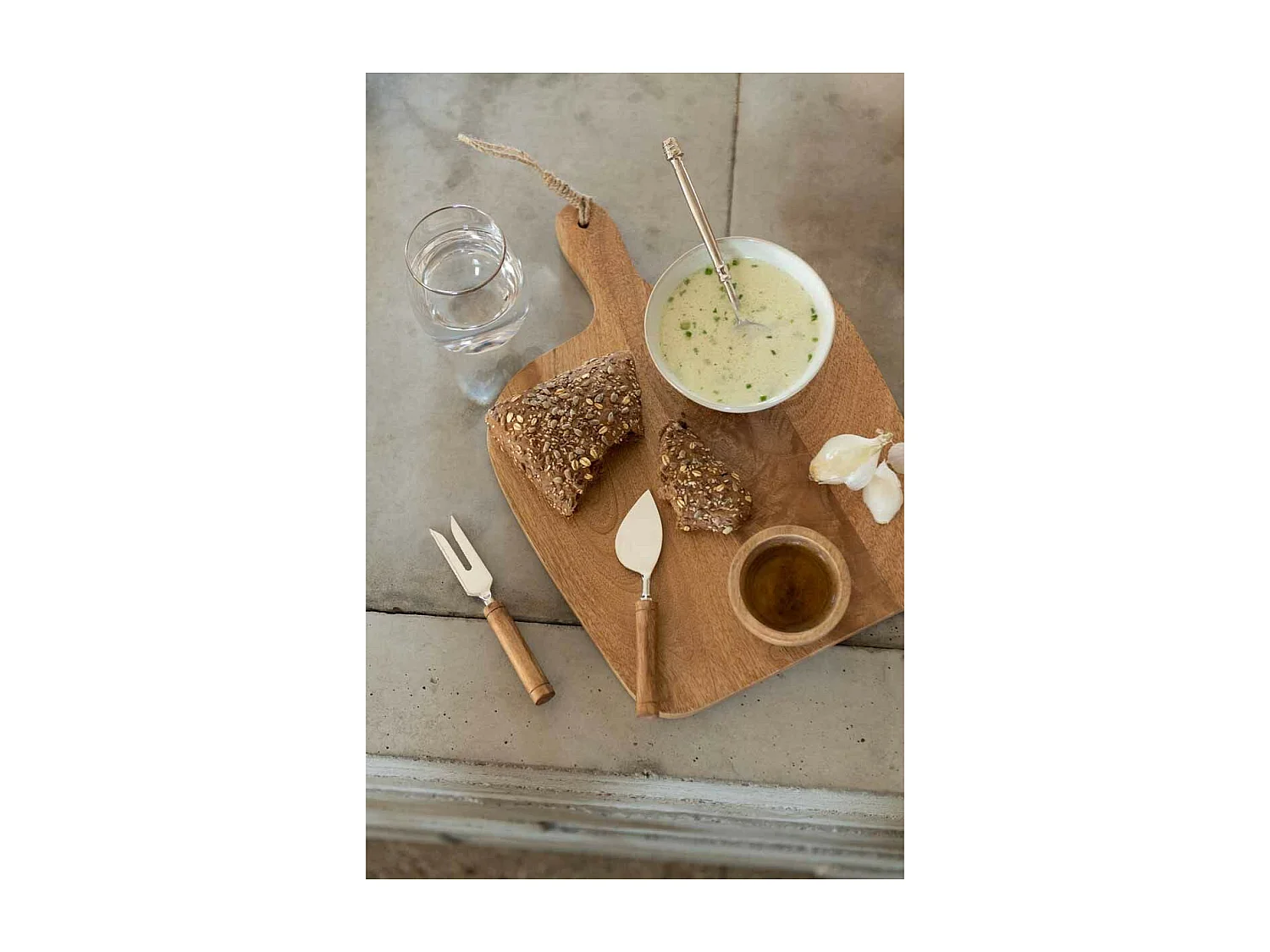 Service à Fromage en Bois "Beka" 42cm Naturel