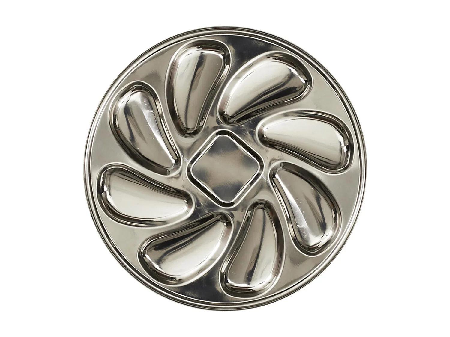 Assiette de Présentation "8 Huîtres" 23cm Argent