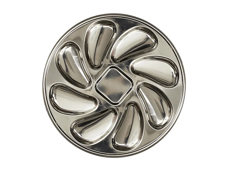 Assiette de Présentation "8 Huîtres" 23cm Argent