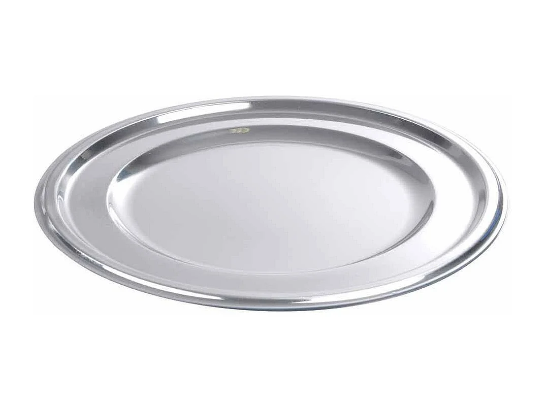 Lot de 2 Plateaux Ronds "Ilona" 30cm Argent