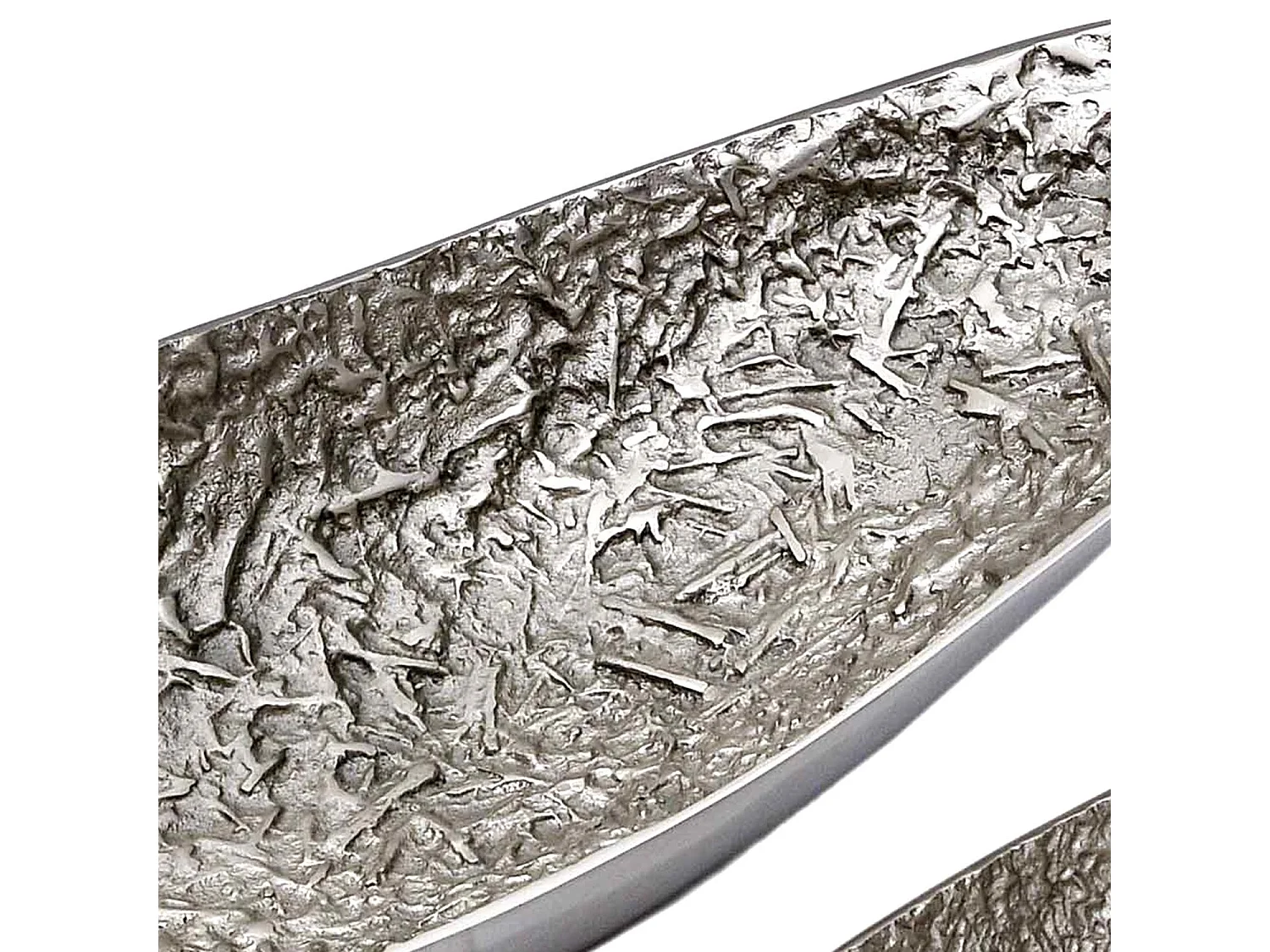 Lot de 2 Plateaux de Présentation "Barque" 76cm Argent