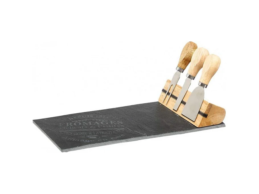 Service à Fromage "Ardoise" 30cm Gris