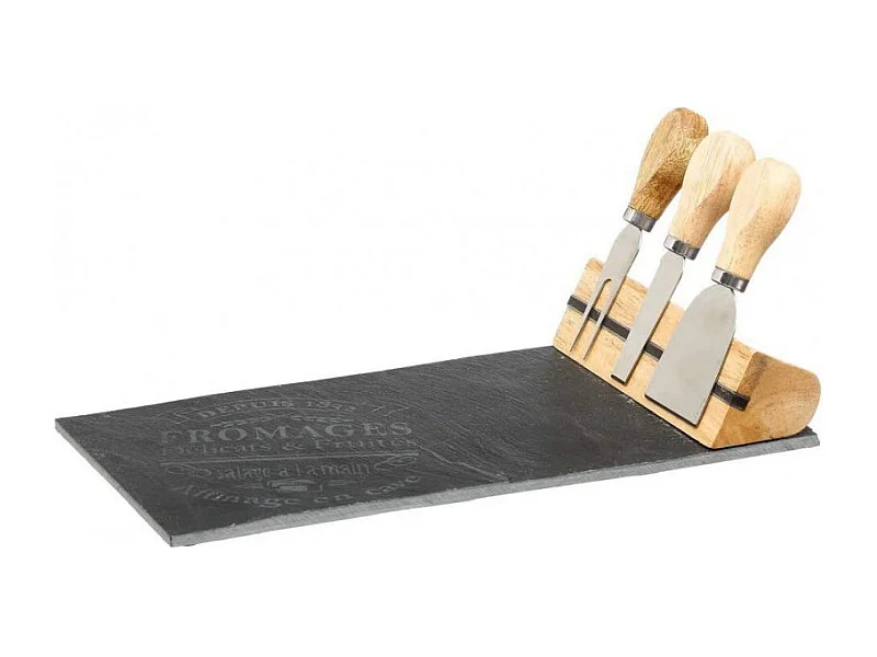 Service à Fromage "Ardoise" 30cm Gris