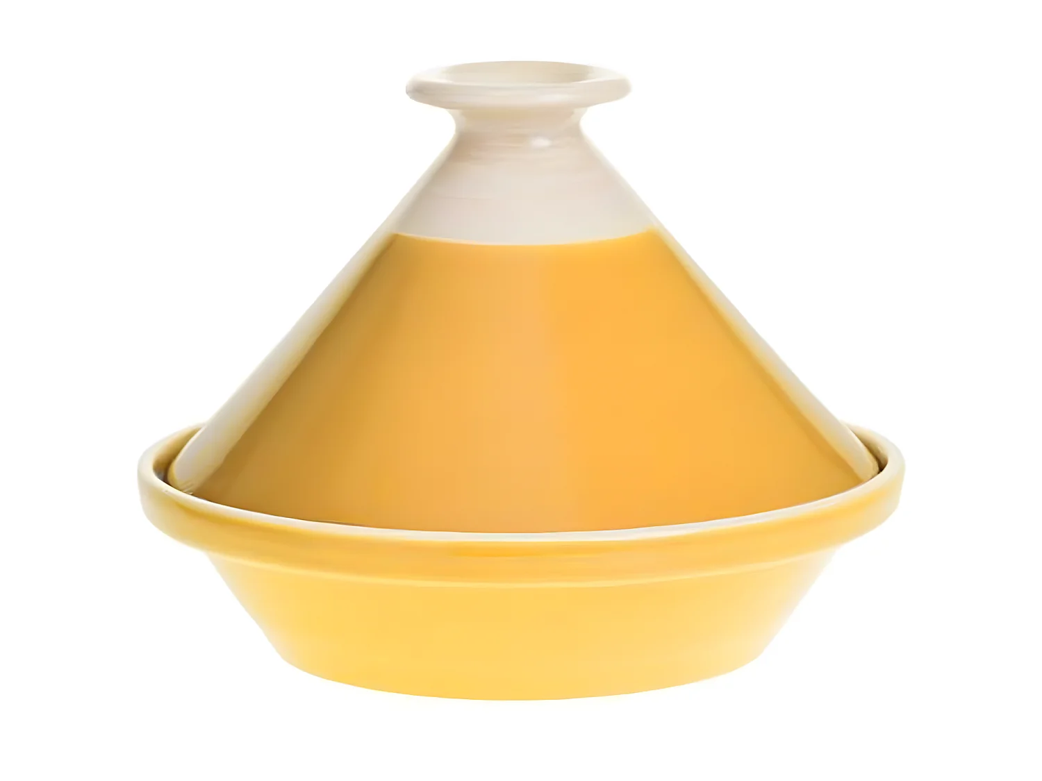 Plat à Tajine en Faïence "Sofia" 27cm Moutarde