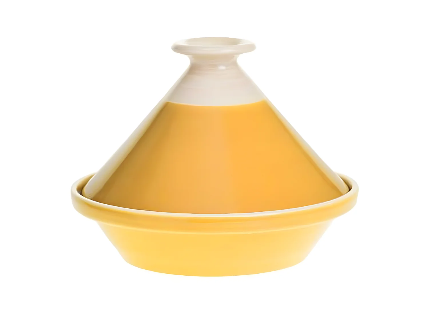 Plat à Tajine en Faïence "Sofia" 27cm Moutarde