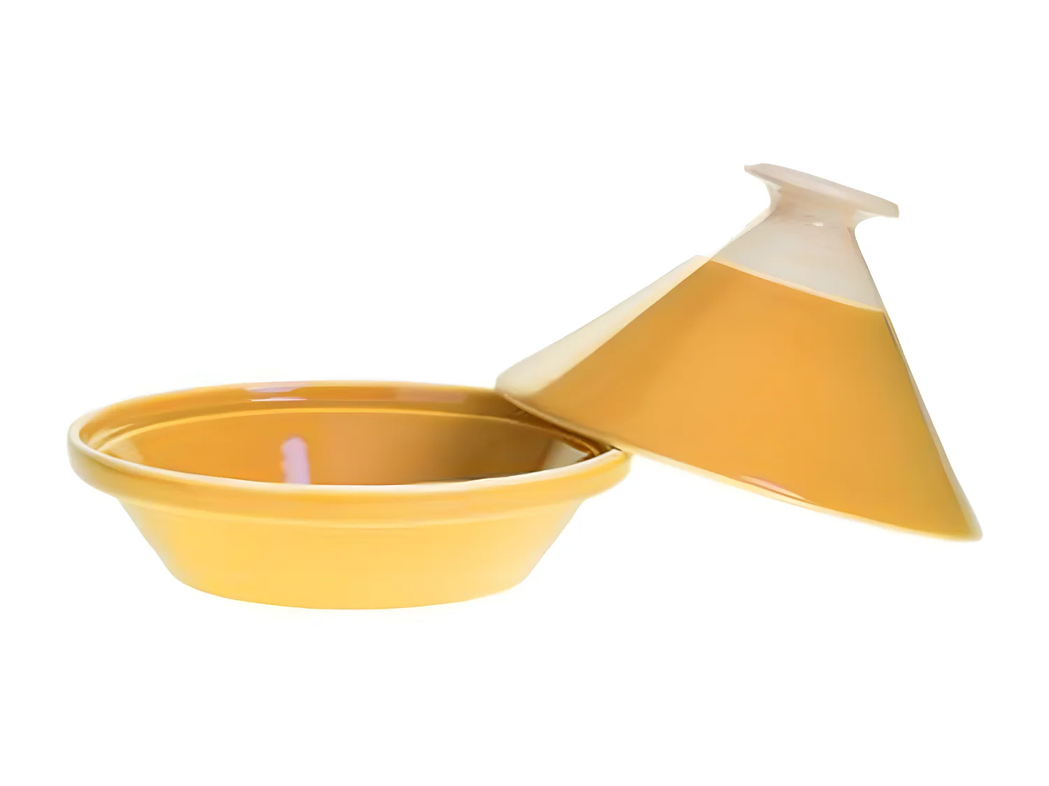 Plat à Tajine en Faïence "Sofia" 27cm Moutarde