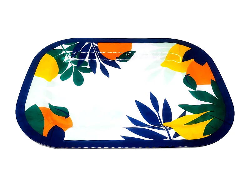 Plat De Service Rio 43x32cm Jaune, Vert, Bleu, Orange