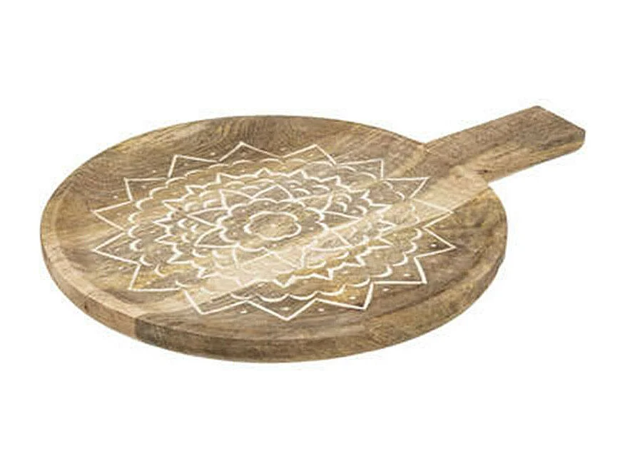 Plat de Présentation en Bois "Carmen" 38cm Naturel