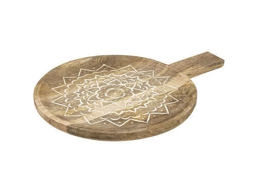 Plat de Présentation en Bois "Carmen" 38cm Naturel