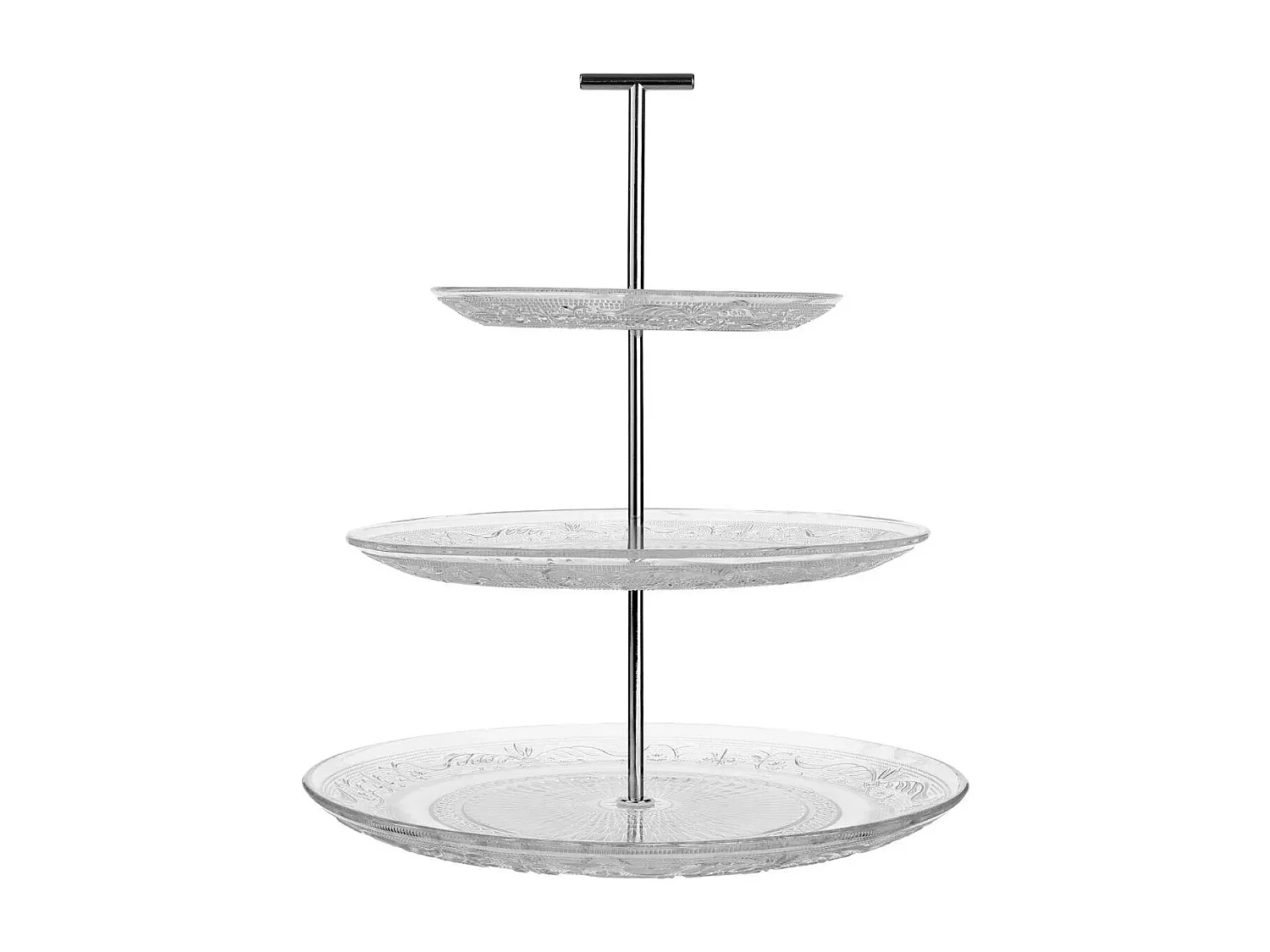 Serviteur à 3 Étages "Renaissance" 33cm Transparent