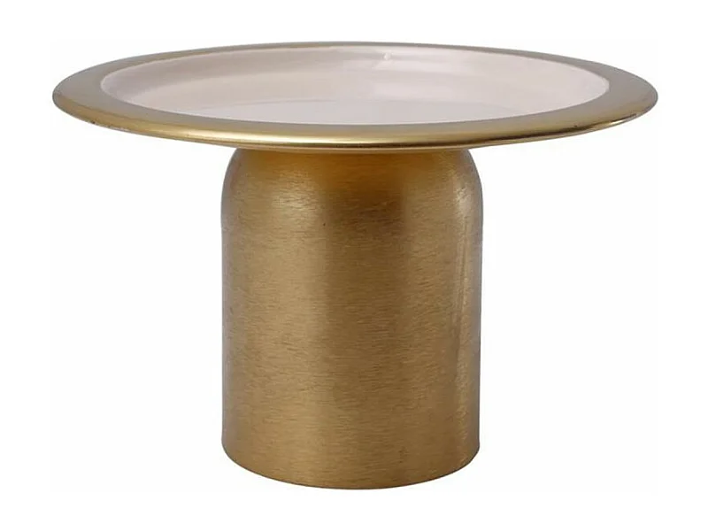 Plat de Présentation Design "Leca" 20cm Or & Rose