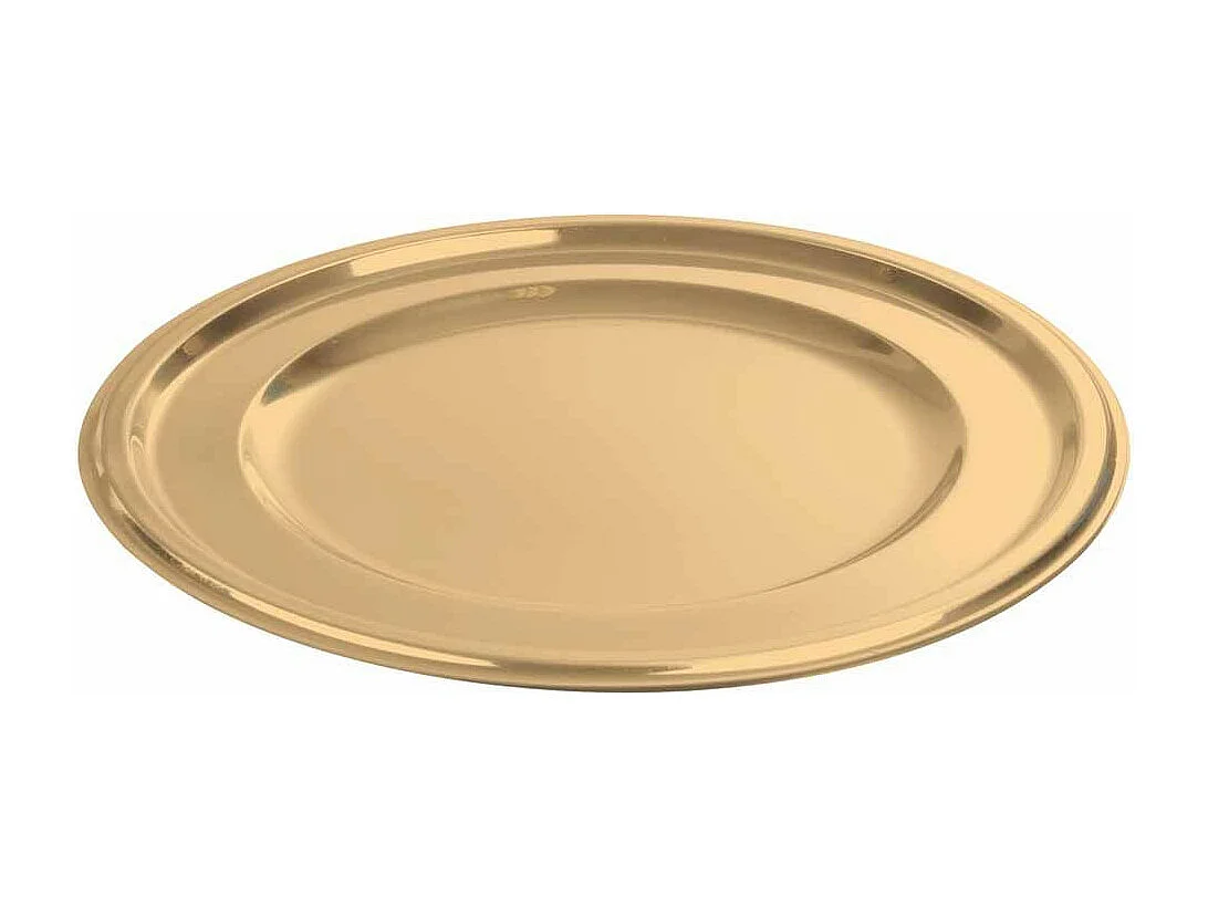 Lot de 2 Plateaux Ronds "Ilona" 30cm Or