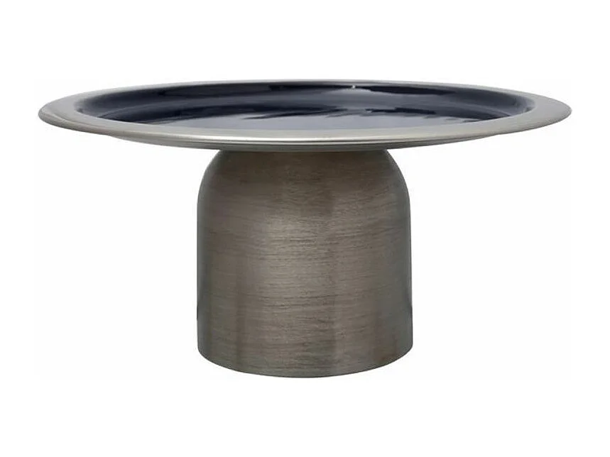 Plat de Présentation Design "Leca" 29cm Argent & Bleu