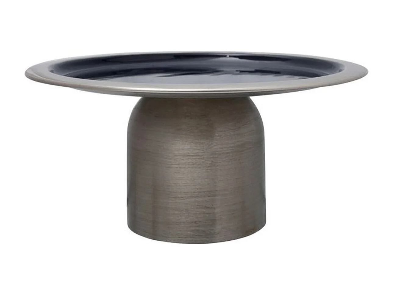 Plat de Présentation Design "Leca" 29cm Argent & Bleu