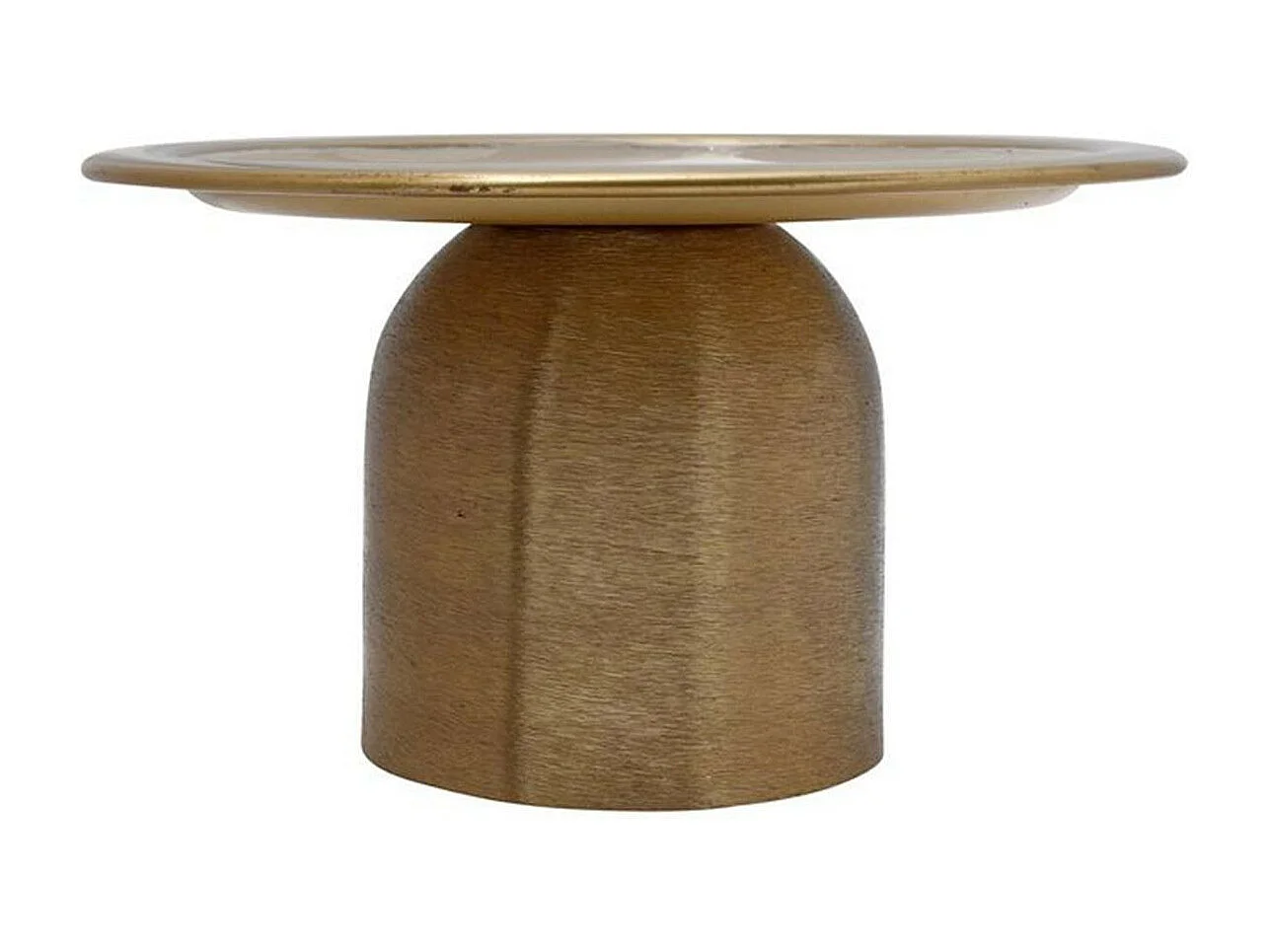 Plat de Présentation Design "Leca" 24cm Or & Ivoire