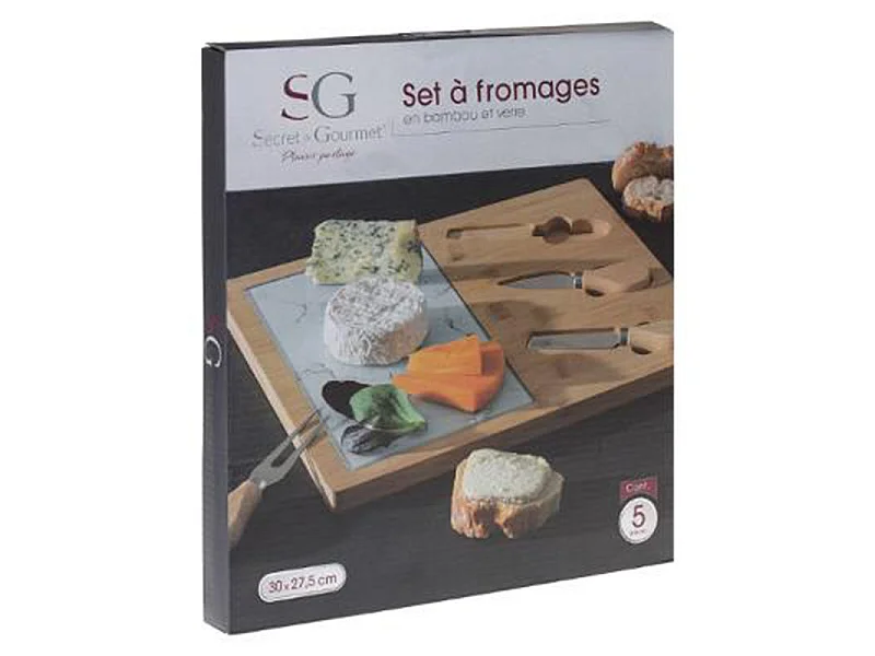 Coffret Dégustation 5 Pièces "Fromage" 30cm Naturel