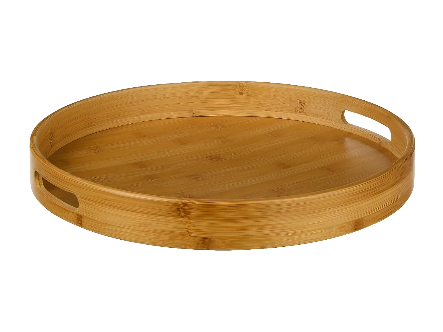 Plateau de Service Rond "Bambou" 40cm Naturel