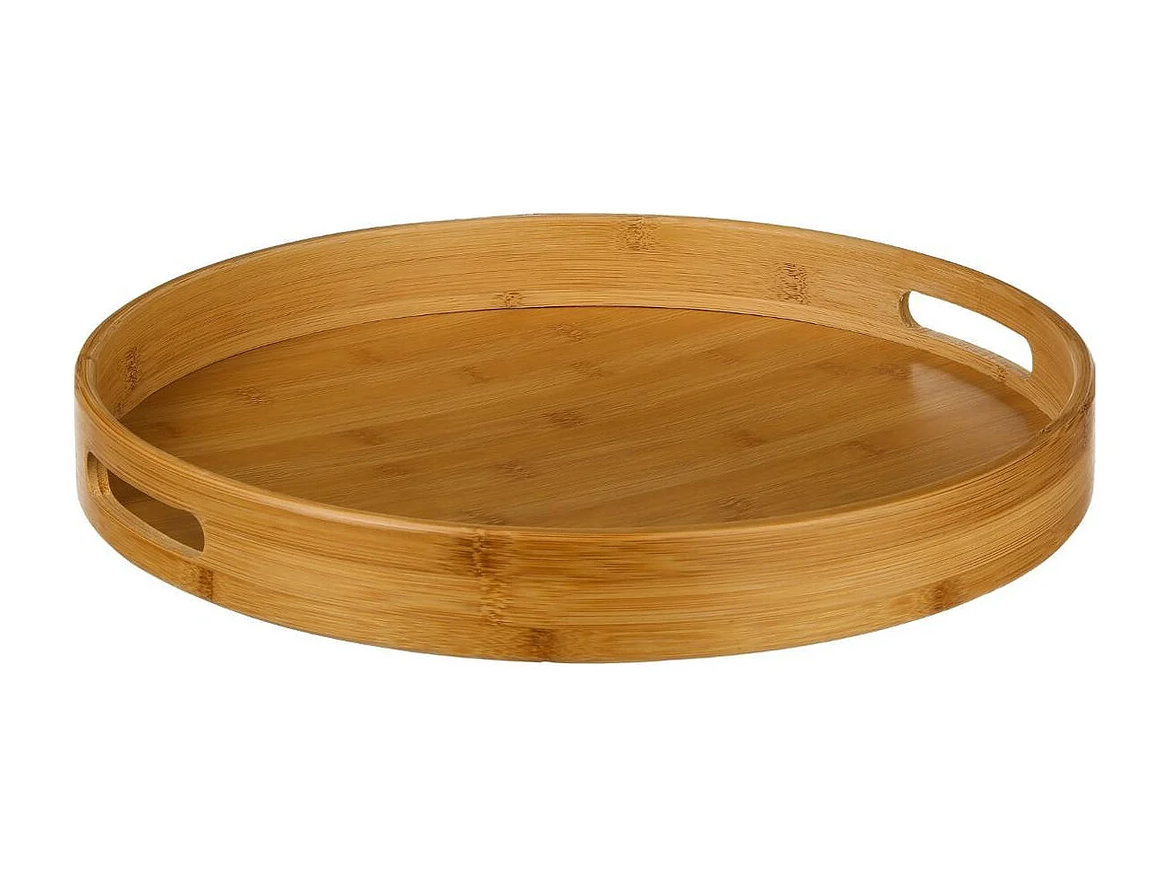 Plateau de Service Rond "Bambou" 40cm Naturel