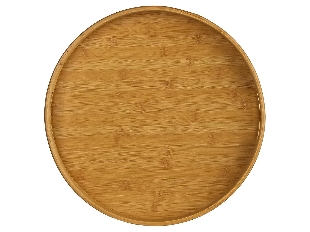 Plateau de Service Rond "Bambou" 40cm Naturel