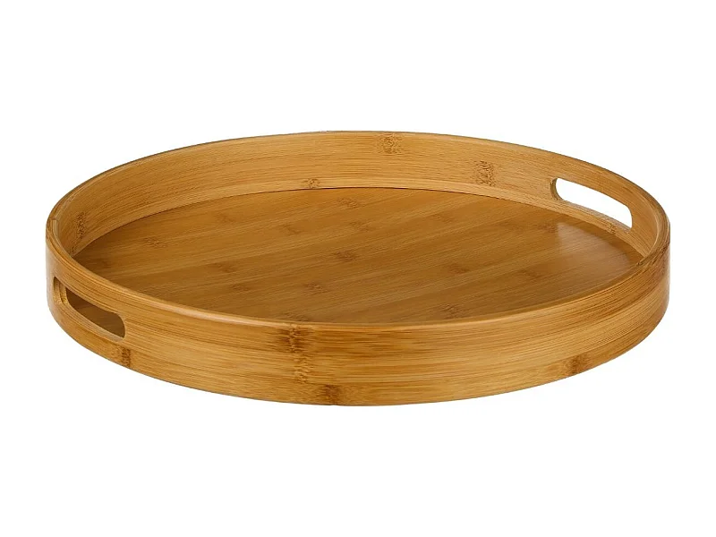 Plateau de Service Rond "Bambou" 40cm Naturel