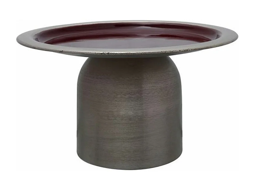 Plat de Présentation Design "Leca" 24cm Argent & Prune